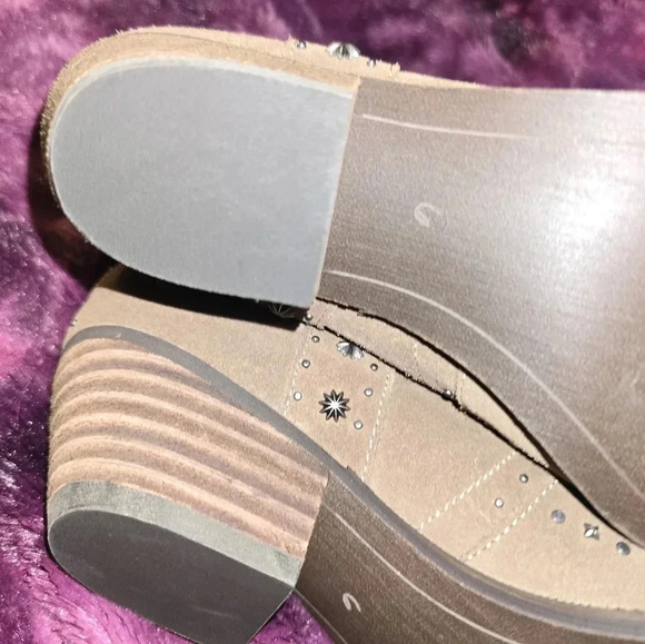 SAM EDELMAN Brian Star Studded Ankle Boots Suede Size 6 - Picture 9 of 13